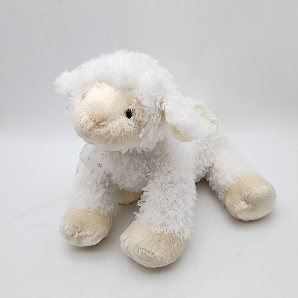 Gund White Lamb Wind-Up Plush Stuffed Animal 10" Heaven's Blessing Waggie 060508